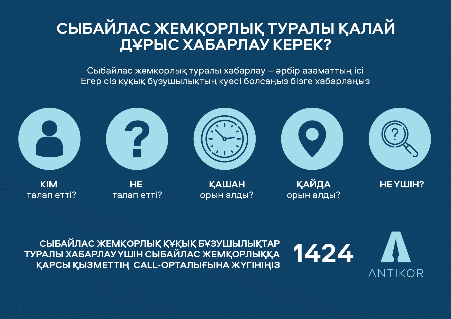 Жемқорлыққа қарсы күрес!
